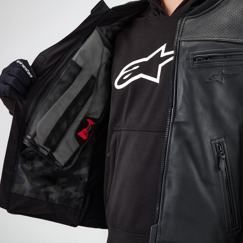 Alpinestars TECH-AIR®3 V2 LEDER System Airbagweste schwarz