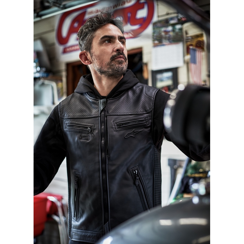 Alpinestars TECH-AIR®3 V2 LEDER System Airbagweste schwarz