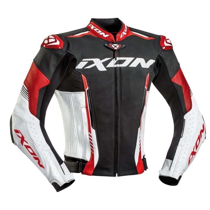 Motorradjacke IXON Vortex 2 schwarz-weiß-rot Ausverkauf