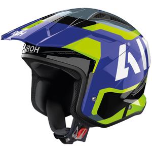 Trial-Motorradhelm Airoh TRR 2 Jupiter blau-gelb