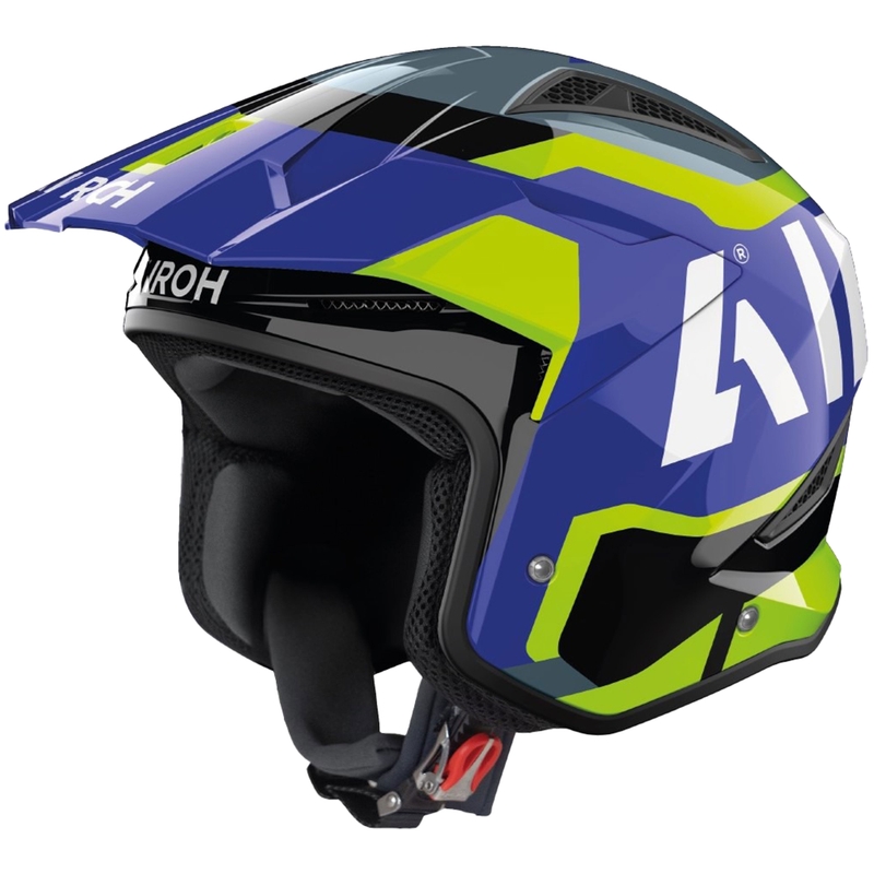Trial-Motorradhelm Airoh TRR 2 Jupiter blau-gelb