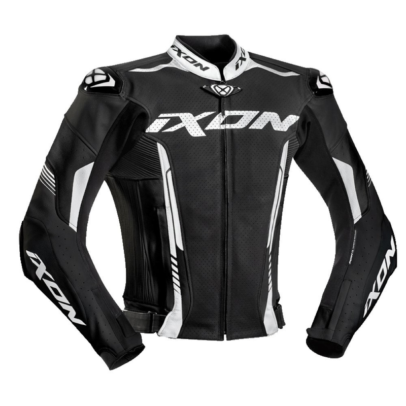 Motorradjacke IXON Vortex 2 schwarz und weiß Ausverkauf