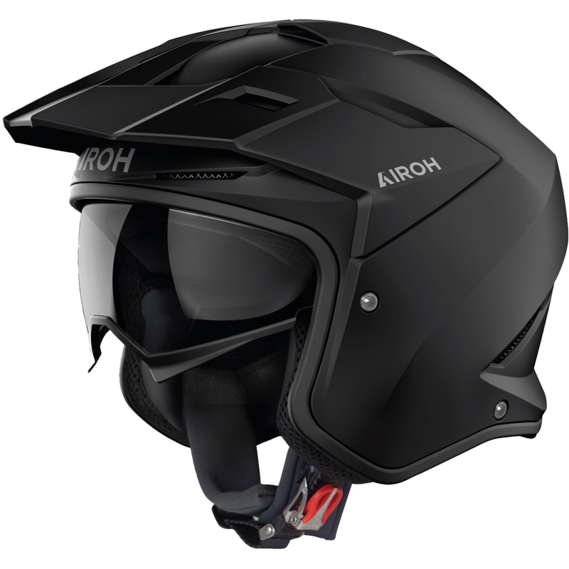 Trial-Motorradhelm Airoh Kombakt Farbe mattschwarz