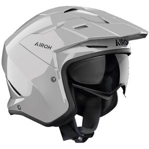 Trial Motorradhelm Airoh Kombakt Farbe dunkelgrau