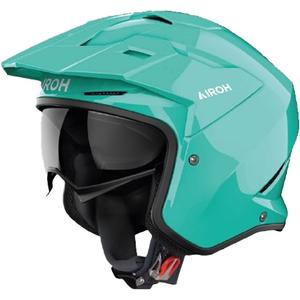 Trial-Motorradhelm Airoh Kombakt Farbe Aquamarin