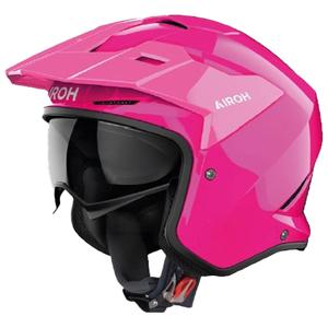 Trial-Motorradhelm Airoh Kombakt Farbe pink