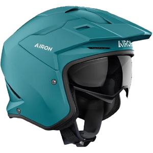 Trial-Motorradhelm Airoh Kombakt Farbe petrolgrün
