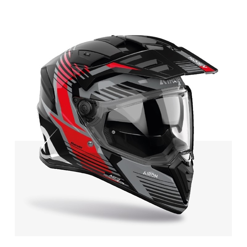 Enduro-Motorradhelm Airoh Bandit Spicy rot