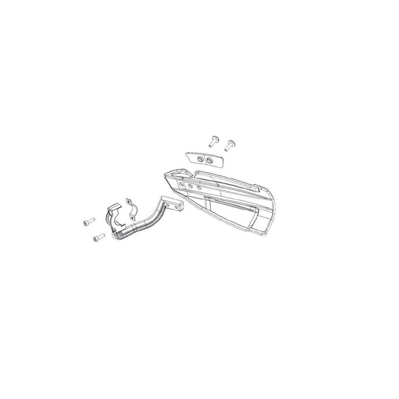 Handguard POLISPORT HAMMER mit universal Plastik- Monatgesatz Nardo Grey