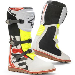 Motorradstiefel Stylmartin Impact Pro.2 weiß-schwarz-neongelb