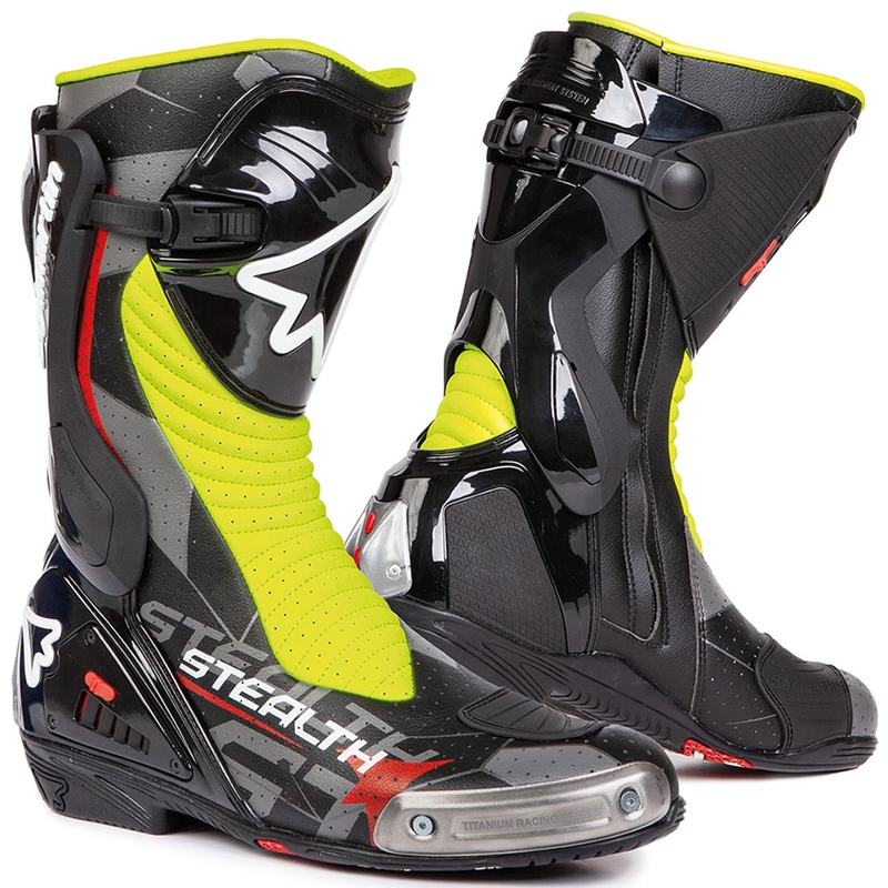 Stylmartin Stealth Evo Air Motorradstiefel schwarz-fluogelb