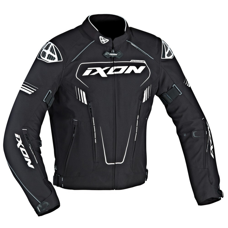 IXON Zephyr HP schwarz und weiß Motorradjacke Ausverkauf