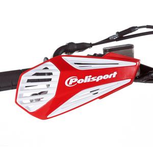 Handguard POLISPORT MX AIR 8308400004 with universal handlebar mounting kit ORK-16 / White