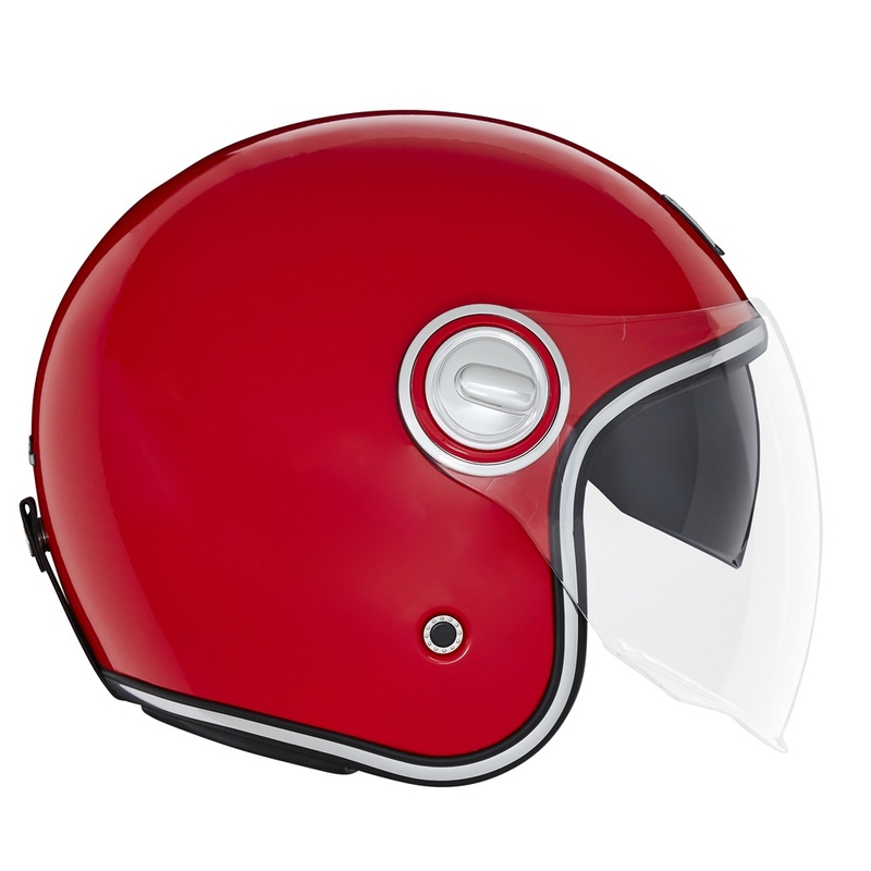 Offener Motorradhelm NOX PREMIUM Heritage rot