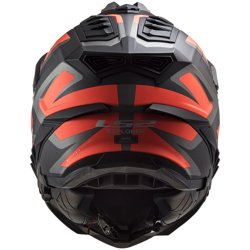 Endurohelm LS2 MX701 Explorer Alter schwarz-fluo orange-grau matt