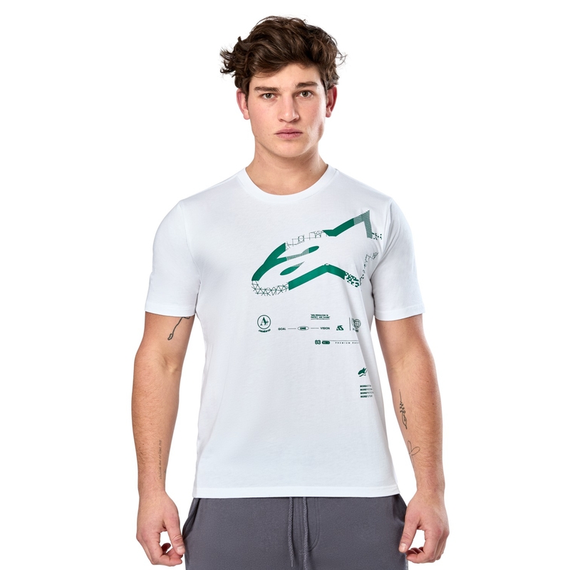 T-Shirt Alpinestars Geografica CSF weiß