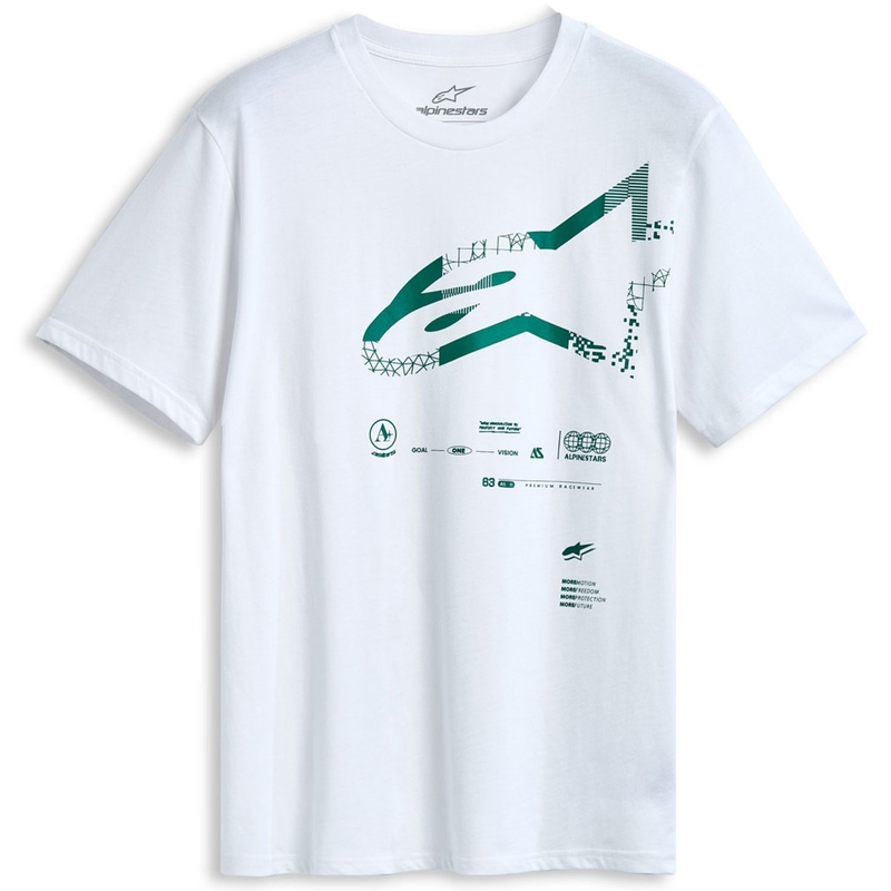 T-Shirt Alpinestars Geografica CSF weiß