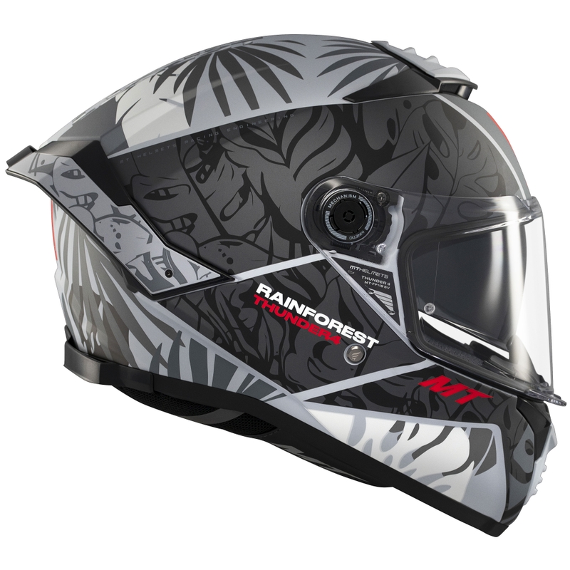 Integrierter Motorradhelm MT Thunder 4 SV Rainforest mattschwarz-weiß