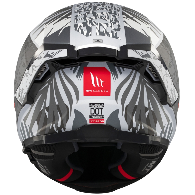 Integrierter Motorradhelm MT Thunder 4 SV Rainforest mattschwarz-weiß