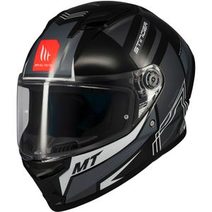 Integrierter Motorradhelm MT Stinger 2 Tron schwarz-grau