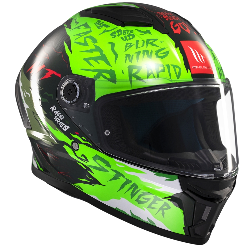Integrierter Motorradhelm MT Stinger 2 Ardent grün