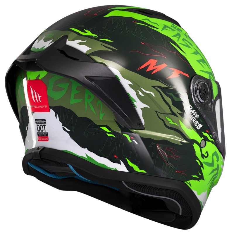 Integrierter Motorradhelm MT Stinger 2 Ardent grün