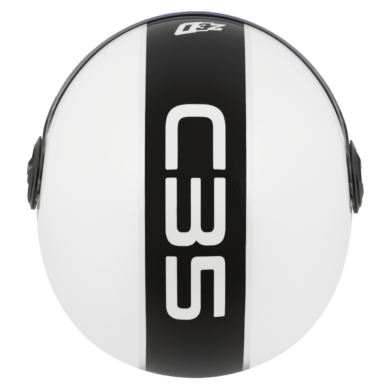Jethelm ZED C35 weiß-schwarz