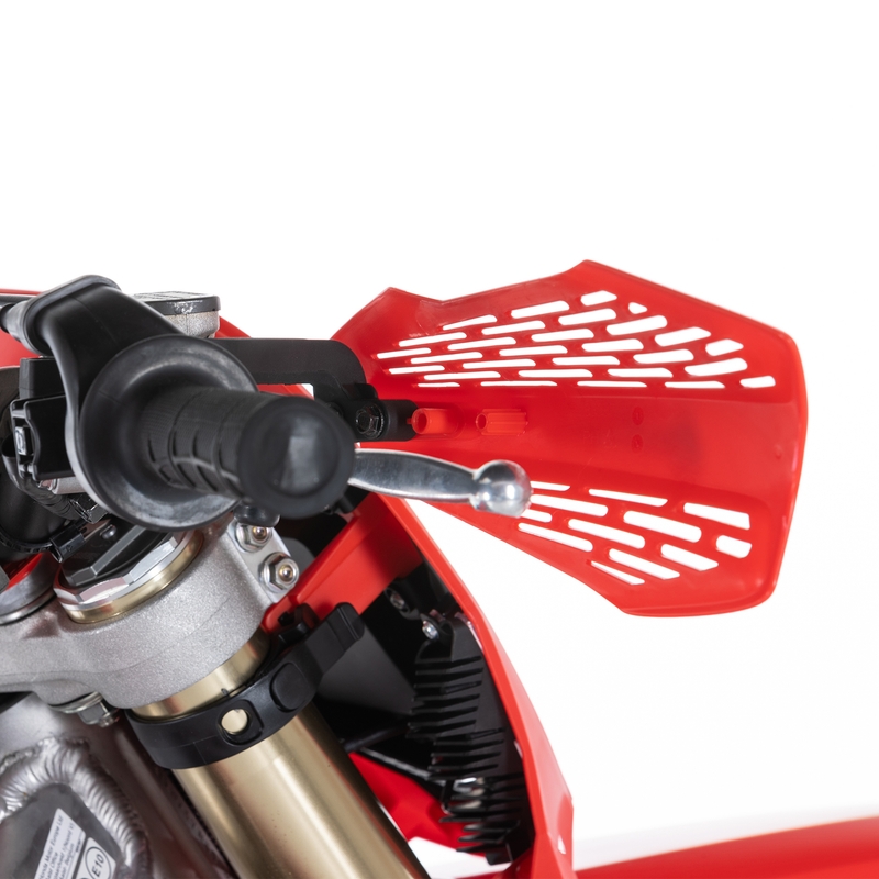 Handguard POLISPORT MX FORCE with universal handlebar mounting kit weiß