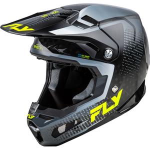 Motocrosshelm FLY Racing Formula S Carbon Grau-Neongelb