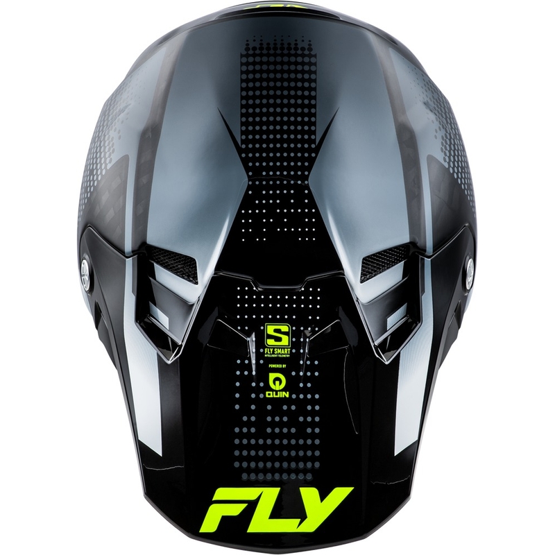 Motocrosshelm FLY Racing Formula S Carbon Grau-Neongelb