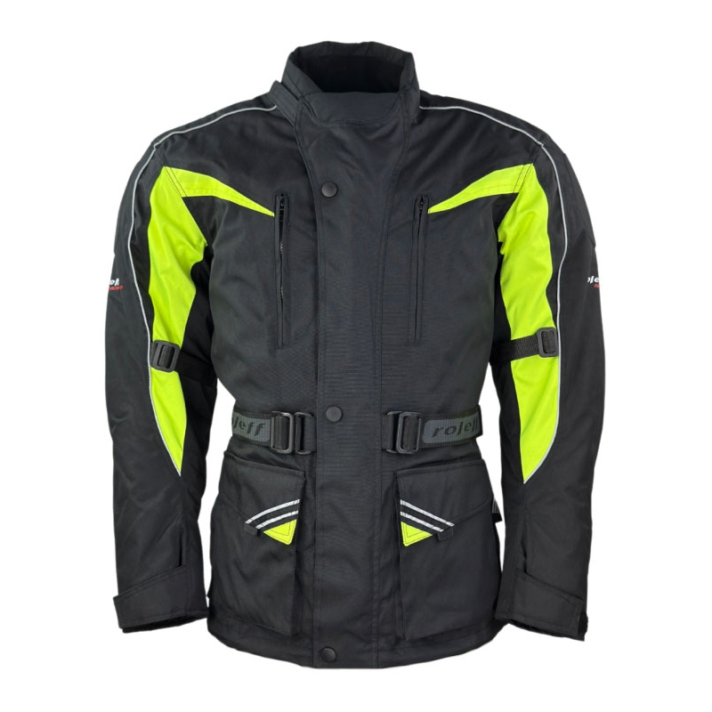 Motorradjacke Roleff Kodra schwarz-fluogelb