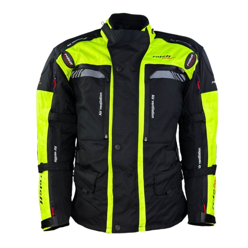 Roleff Kodra Enduro Motorradjacke schwarz-fluogelb