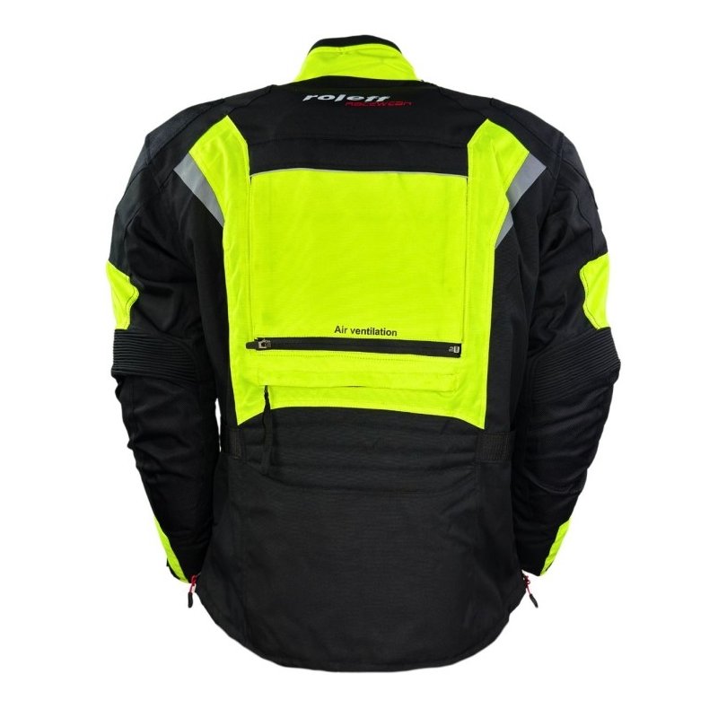 Roleff Kodra Enduro Motorradjacke schwarz-fluogelb