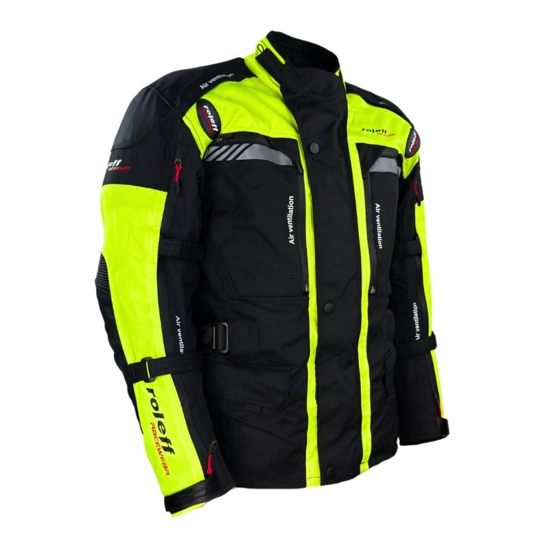 Roleff Kodra Enduro Motorradjacke schwarz-fluogelb