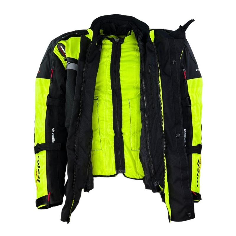 Roleff Kodra Enduro Motorradjacke schwarz-fluogelb