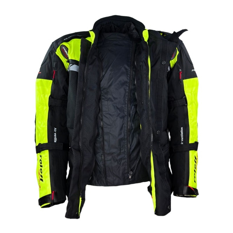 Roleff Kodra Enduro Motorradjacke schwarz-fluogelb