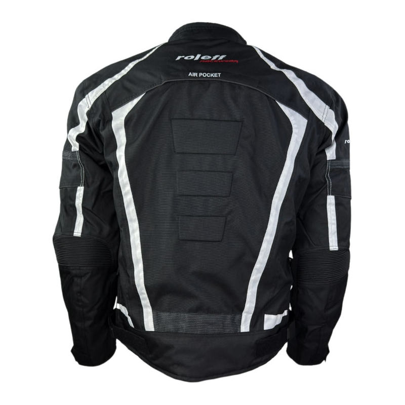 Motorradjacke Roleff Kodra RO546 schwarz-weiß