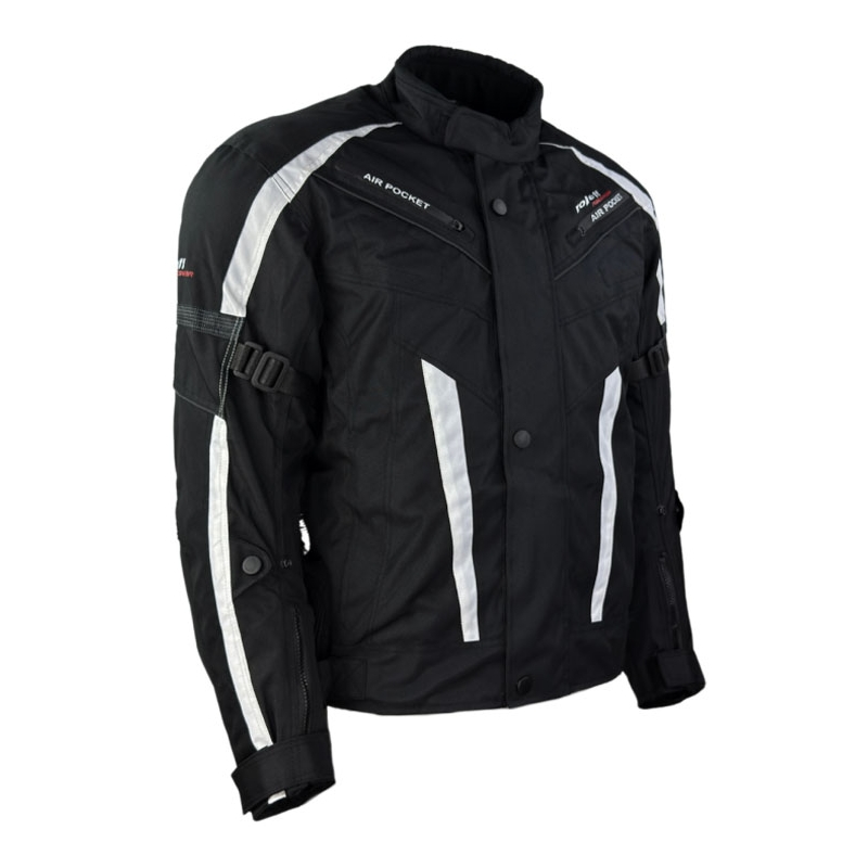 Motorradjacke Roleff Kodra RO546 schwarz-weiß