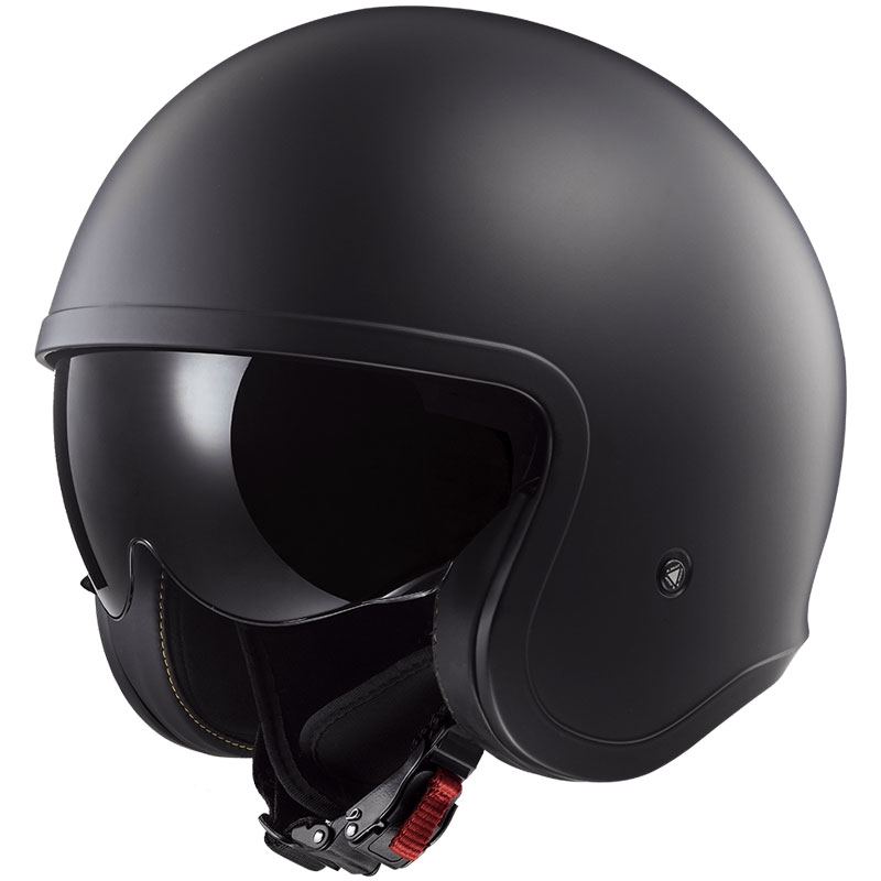 Offener Motorradhelm LS2 OF599 Spitfire II, einfarbig matt schwarz