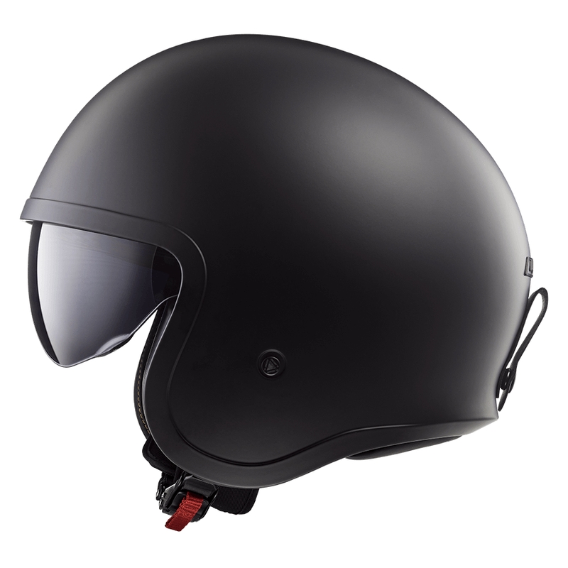 Offener Motorradhelm LS2 OF599 Spitfire II, einfarbig matt schwarz
