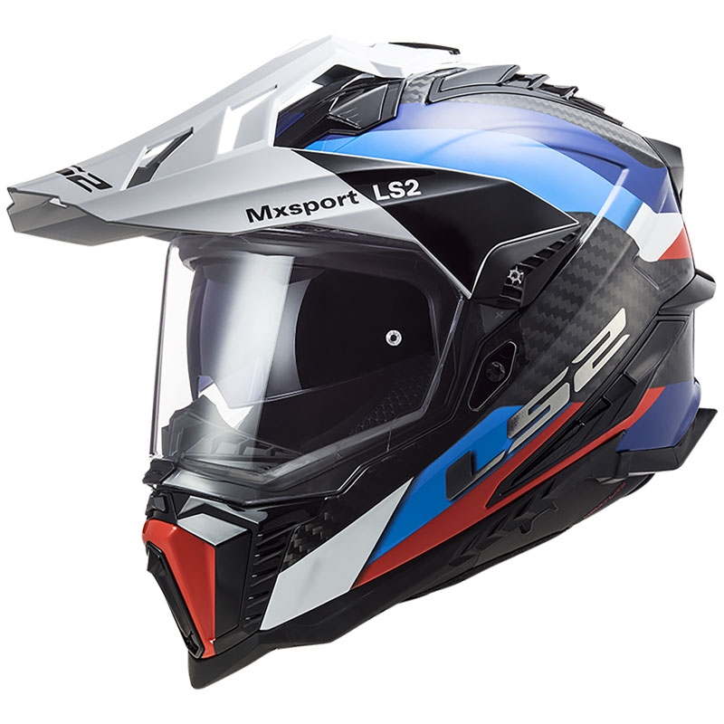 Enduro Motorradhelm LS2 MX701 C Explorer Frontier schwarz-blau