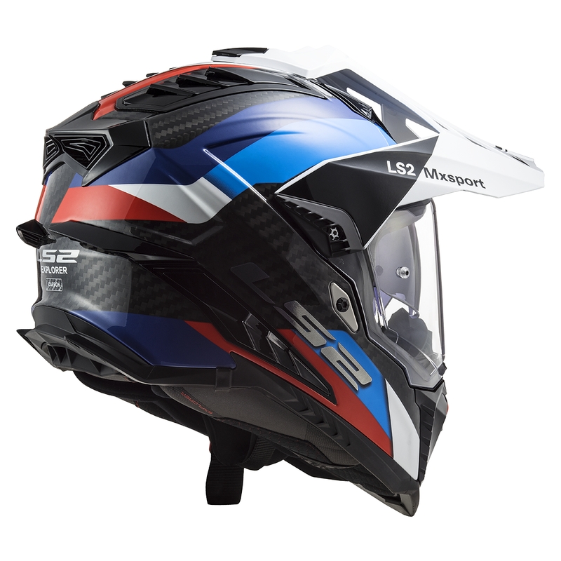 Enduro Motorradhelm LS2 MX701 C Explorer Frontier schwarz-blau