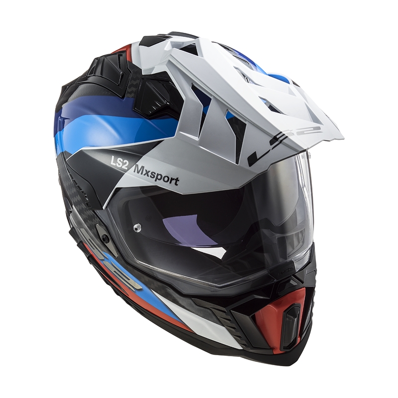 Enduro Motorradhelm LS2 MX701 C Explorer Frontier schwarz-blau