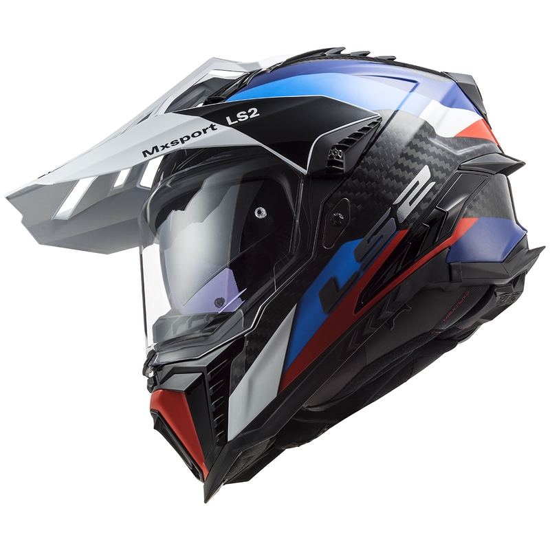Enduro Motorradhelm LS2 MX701 C Explorer Frontier schwarz-blau