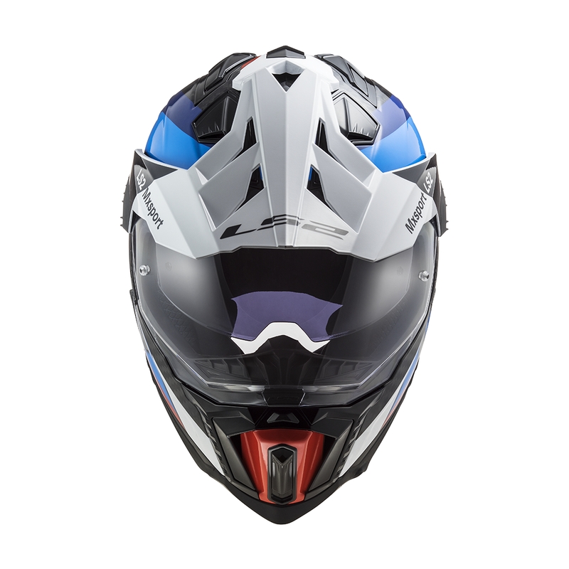 Enduro Motorradhelm LS2 MX701 C Explorer Frontier schwarz-blau