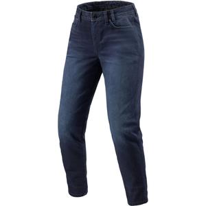 Revit Harper Tapered Damen Motorradjeans Washed Dark Blue