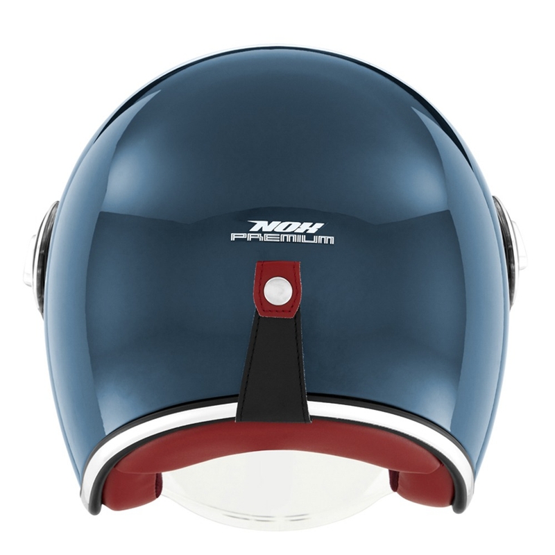 NOX PREMIUM Heritage Motorradhelm mit offenem Gesicht, petrolblau – II. Qualität