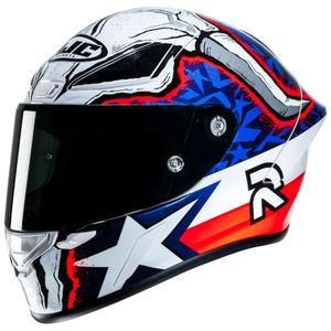 Integralhelm Motorrad HJC RPHA 1 Garrett Gerloff Replica MC21 weiß-blau-rot