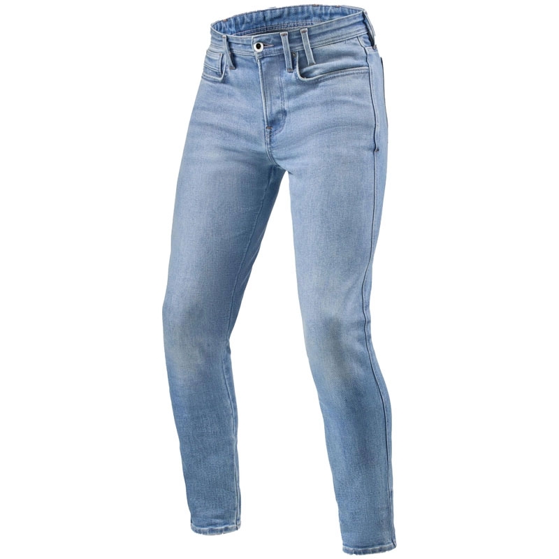 Revit Piston 3 Skinny Long Motorradjeans Hellblau