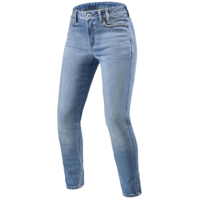 Revit Shelby 3 Skinny Short  Damen Motorradjeans Hellblau